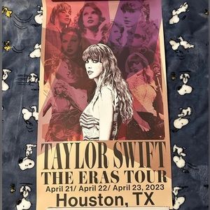Taylor Swift Eras Tour Poster Houston, TX